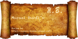 Muzsai Buzás névjegykártya